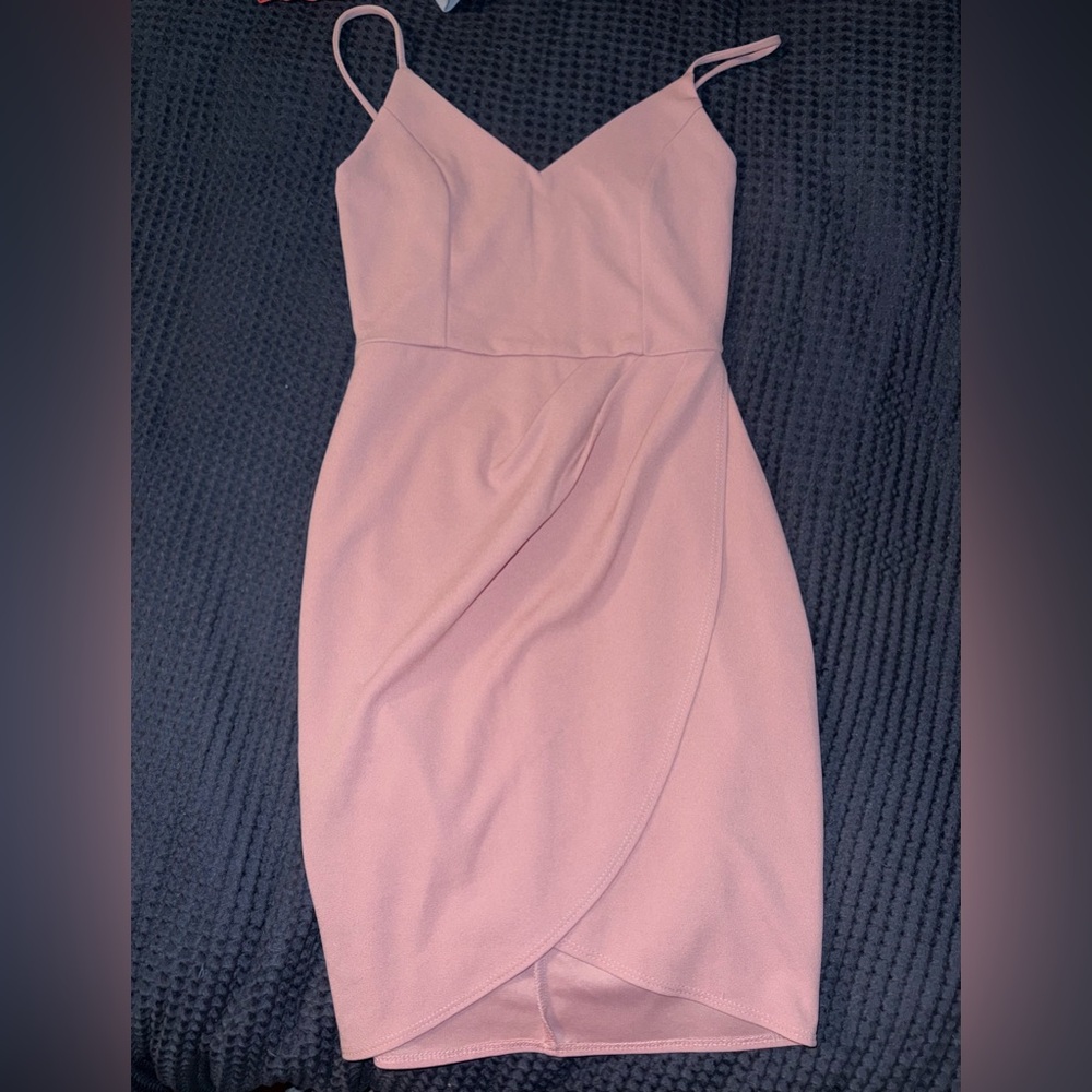 Lulu's Blush Pink Midi Dress
